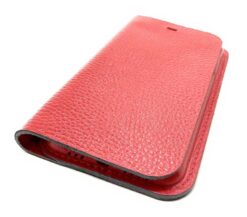 Red Leather iPhone Case Wallet Side